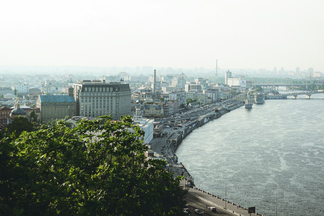 Panoramic view of Kyiv and the Dnipro River in Ukraine