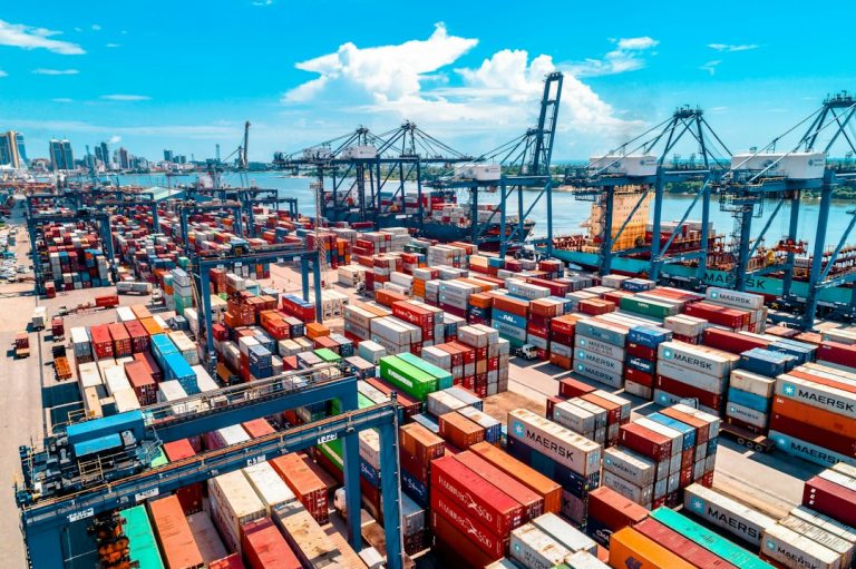 Shipping containers at Dar es Salaam port, Tanzania; illustrative photograph, not the U.S.–China summit