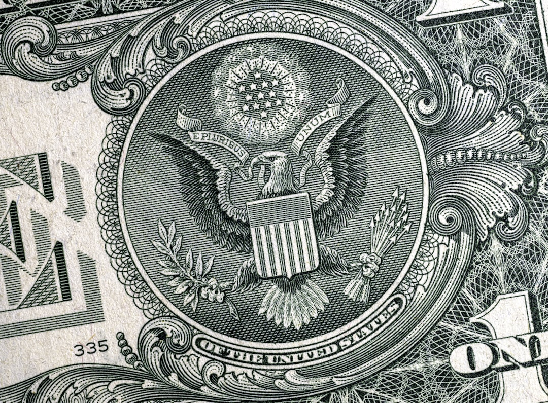 Close-up detail of United States currency