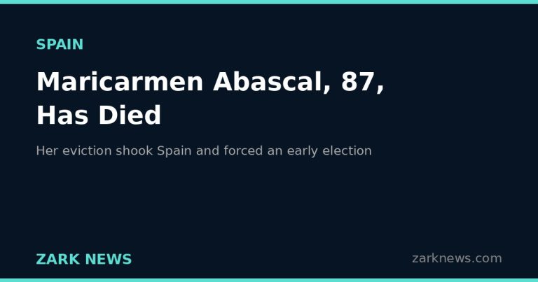 Maricarmen Abascal, the 87-Year-Old Whose Eviction Shook Spain, Has Died