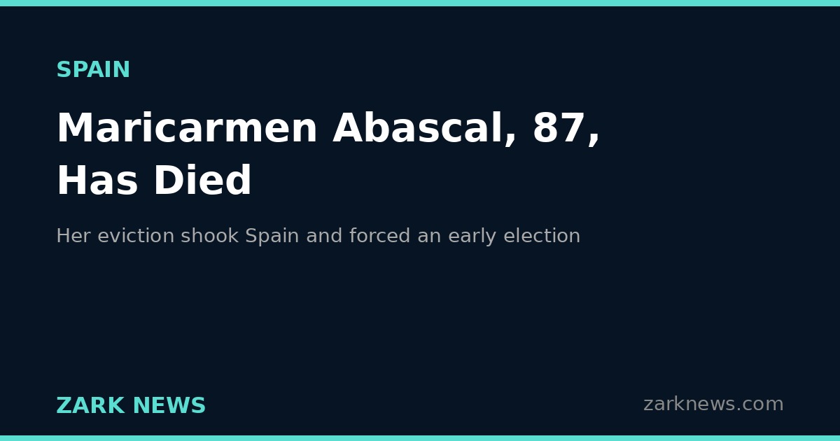 Maricarmen Abascal, the 87-Year-Old Whose Eviction Shook Spain, Has Died
