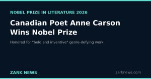 Canadian Poet Anne Carson Wins 2026 Nobel Prize in Literature
