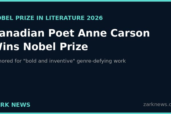 Canadian Poet Anne Carson Wins 2026 Nobel Prize in Literature
