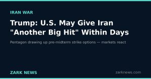 Trump: U.S. May Give Iran “Another Big Hit” Within Days; Pentagon Drawing Up Pre-Midterm Strike Options