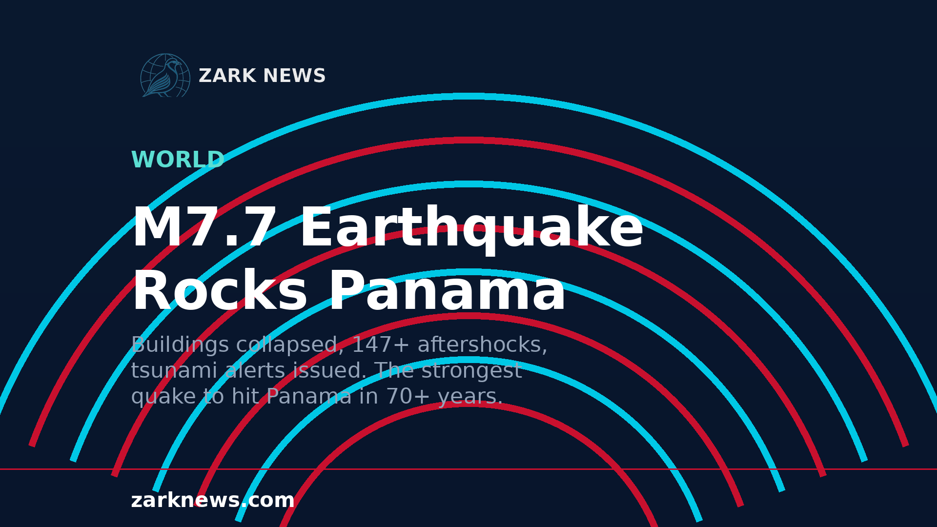 Illustrative graphic: M7.7 earthquake rocks Panama, October 2026