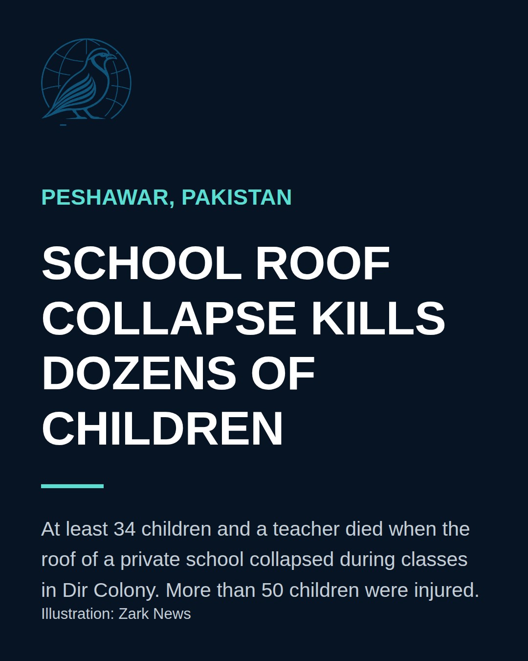 School roof collapse kills dozens of children in Peshawar