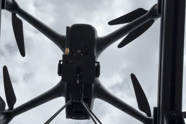 Aeroo Pro interceptor drone awaiting takeoff at Falcon Peak 26.2 at Yuma Proving Ground; Department of War video frame by Michelle Martin via DVIDS