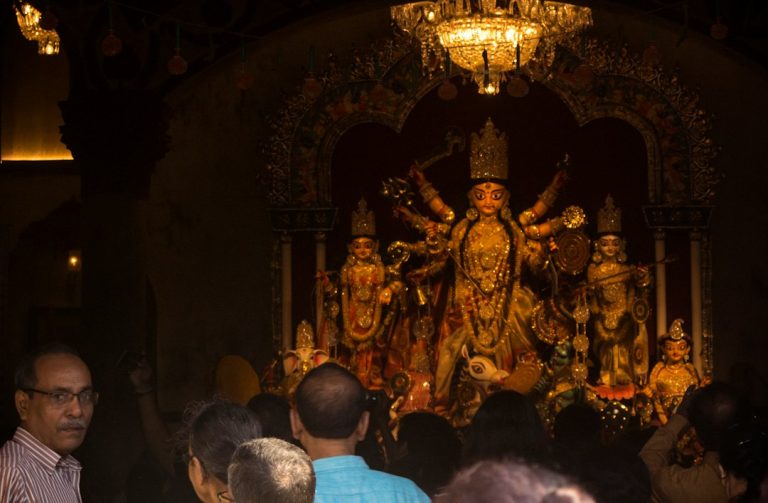 File photo of Durga Puja celebrations in Kolkata, India; this image does not show the October 17, 2026 crowd crush.