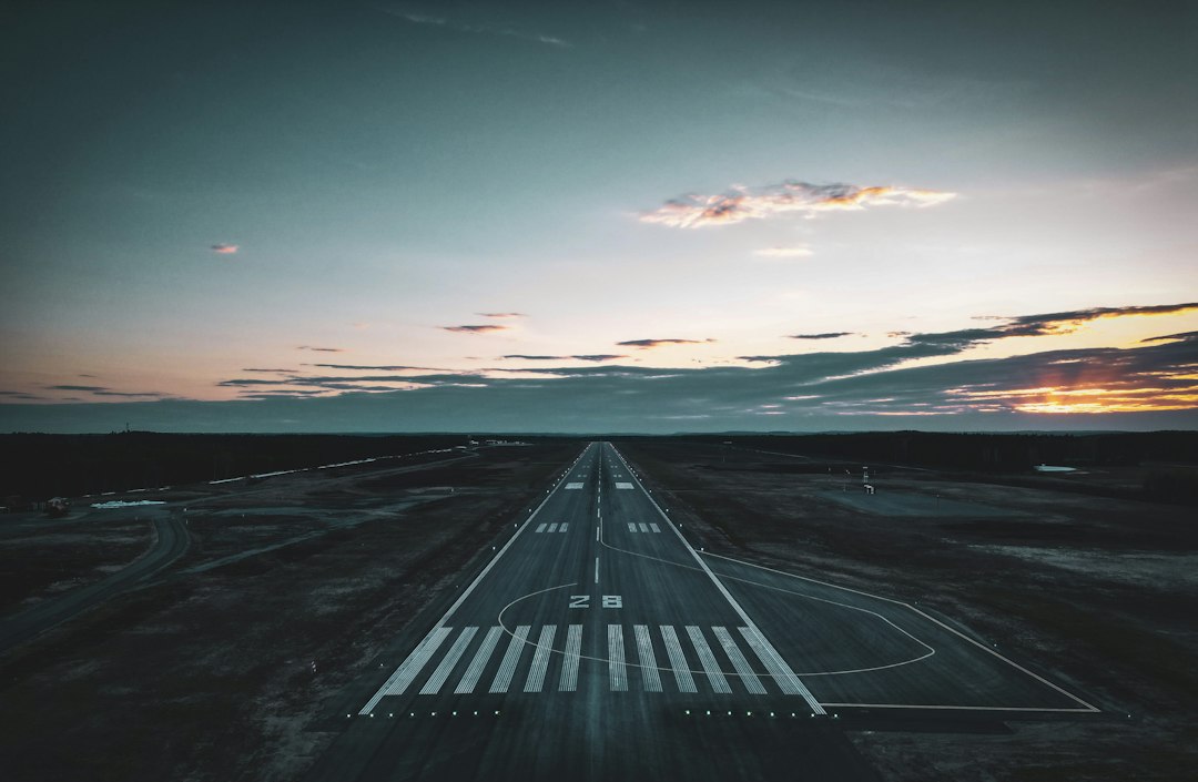 Illustrative photograph of an airport runway; not the Russian drone facility described in the article.