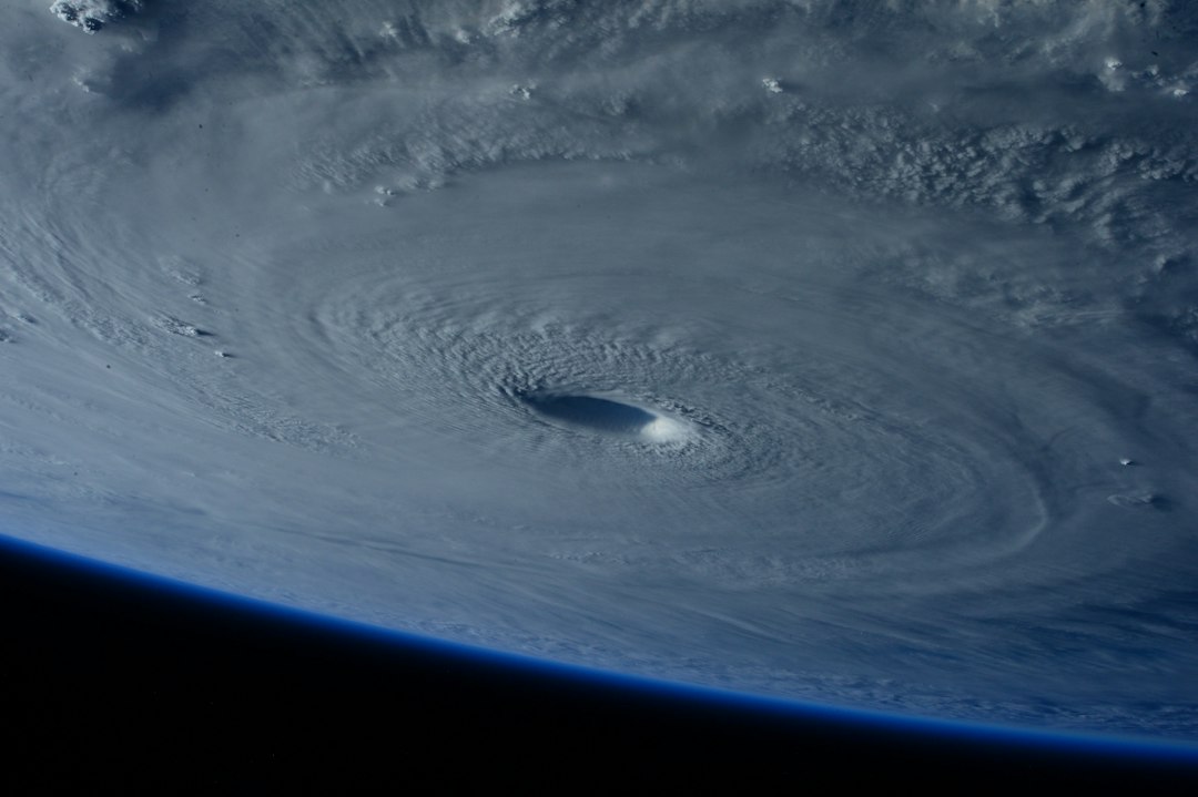 NASA photograph of a hurricane used as a general illustration; this is not Hurricane Trudy.