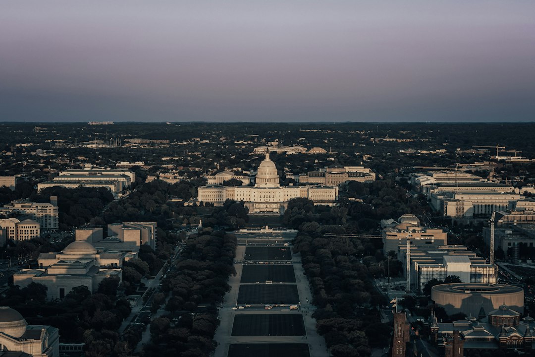View of the United States Capitol from the Washington Monument, illustrative Washington DC skyline photograph