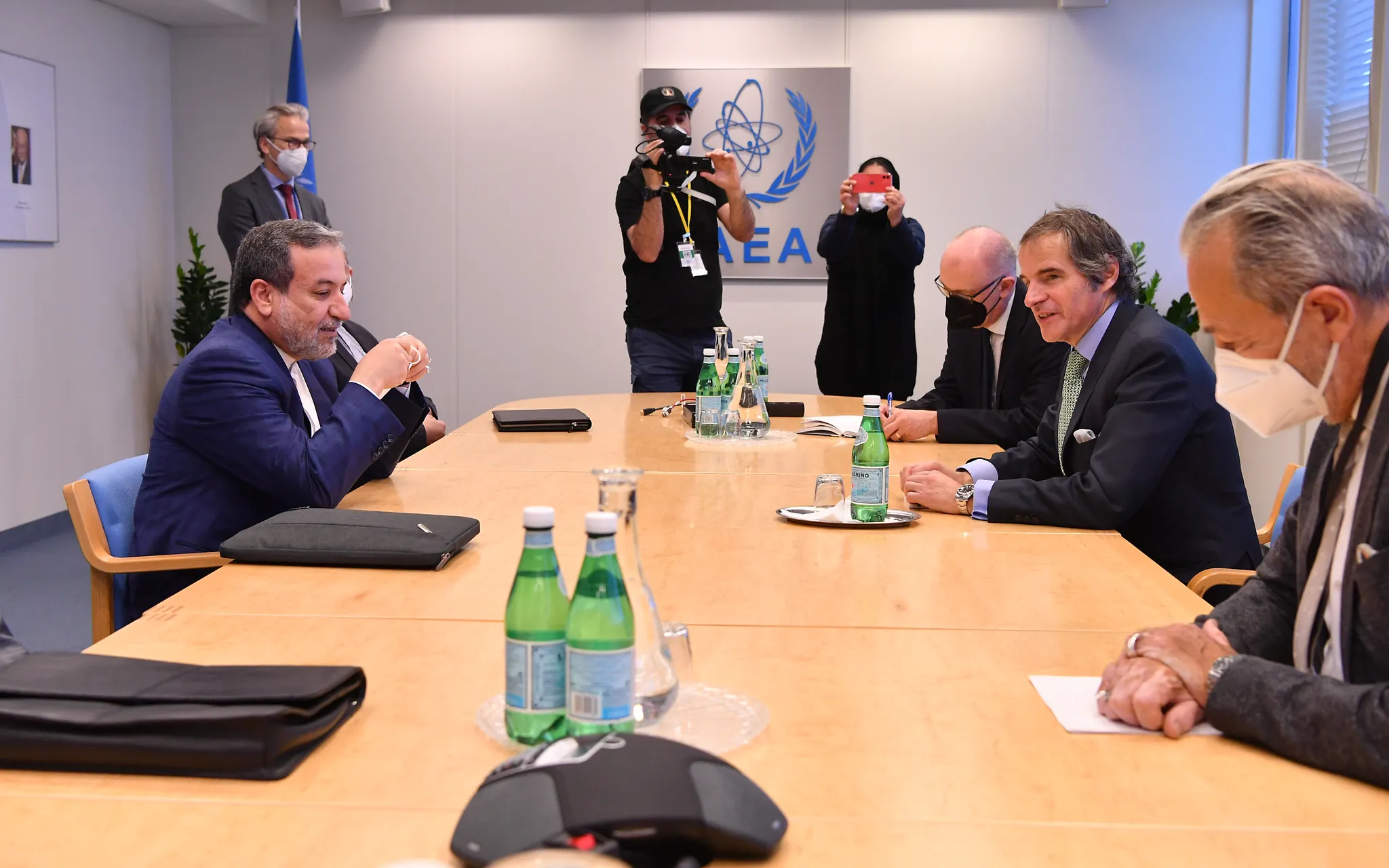 Iranian Foreign Minister Abbas Araghchi at an IAEA meeting in Vienna (file photo, May 2021)