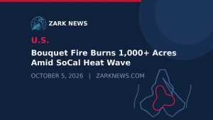 Bouquet Fire Burns 1,000+ Acres Near Santa Clarita as Southern California Bakes