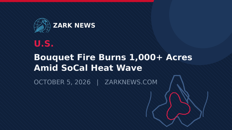 Bouquet Fire Burns 1,000+ Acres Near Santa Clarita as Southern California Bakes