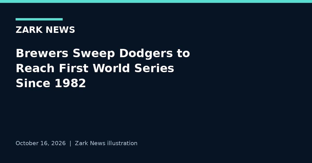 Zark News illustration for Milwaukee Brewers reaching the World Series