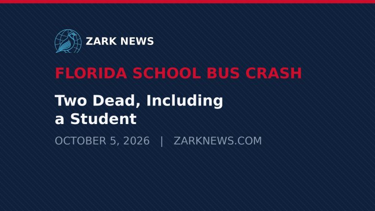 Florida school bus crash: Two Dead, Including a Student