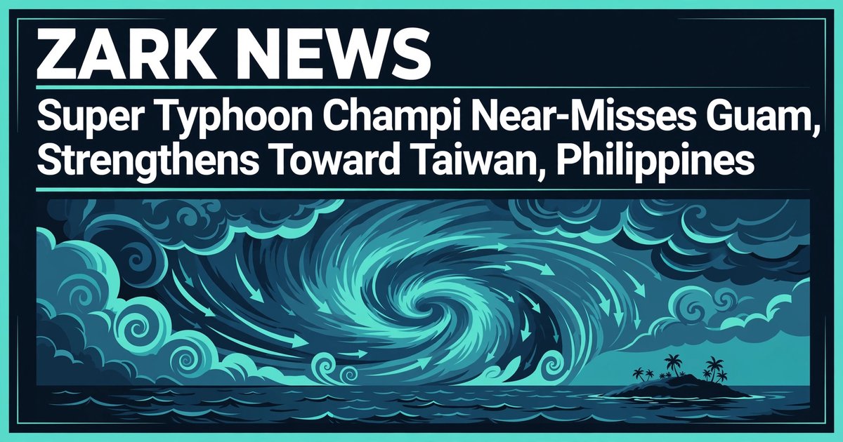 Super Typhoon Champi Near-Misses Guam, Re-Strengthening Toward Taiwan and Philippines