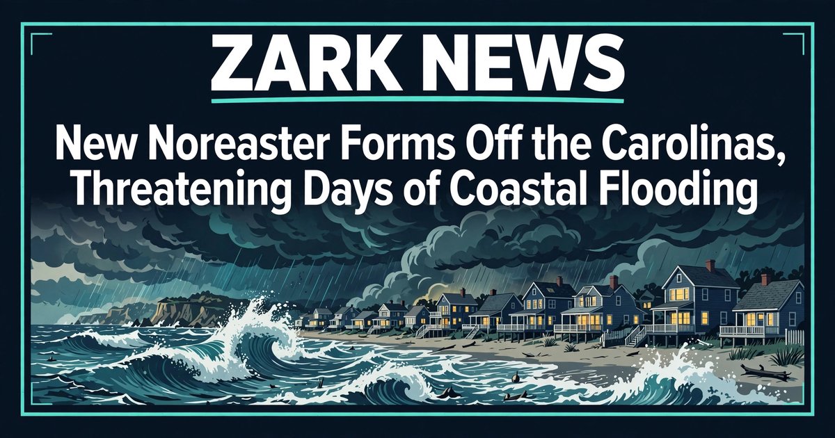 New Nor'easter Forms Off the Carolinas, Threatening Days of Coastal Flooding