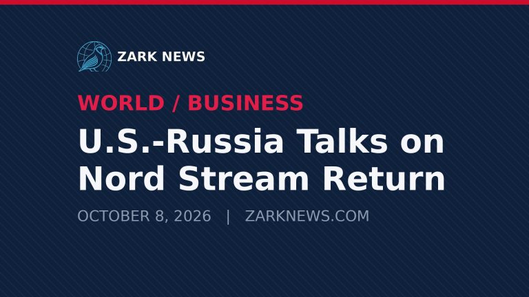 Zark News illustration: Nord Stream gas pipelines between Russia and Germany