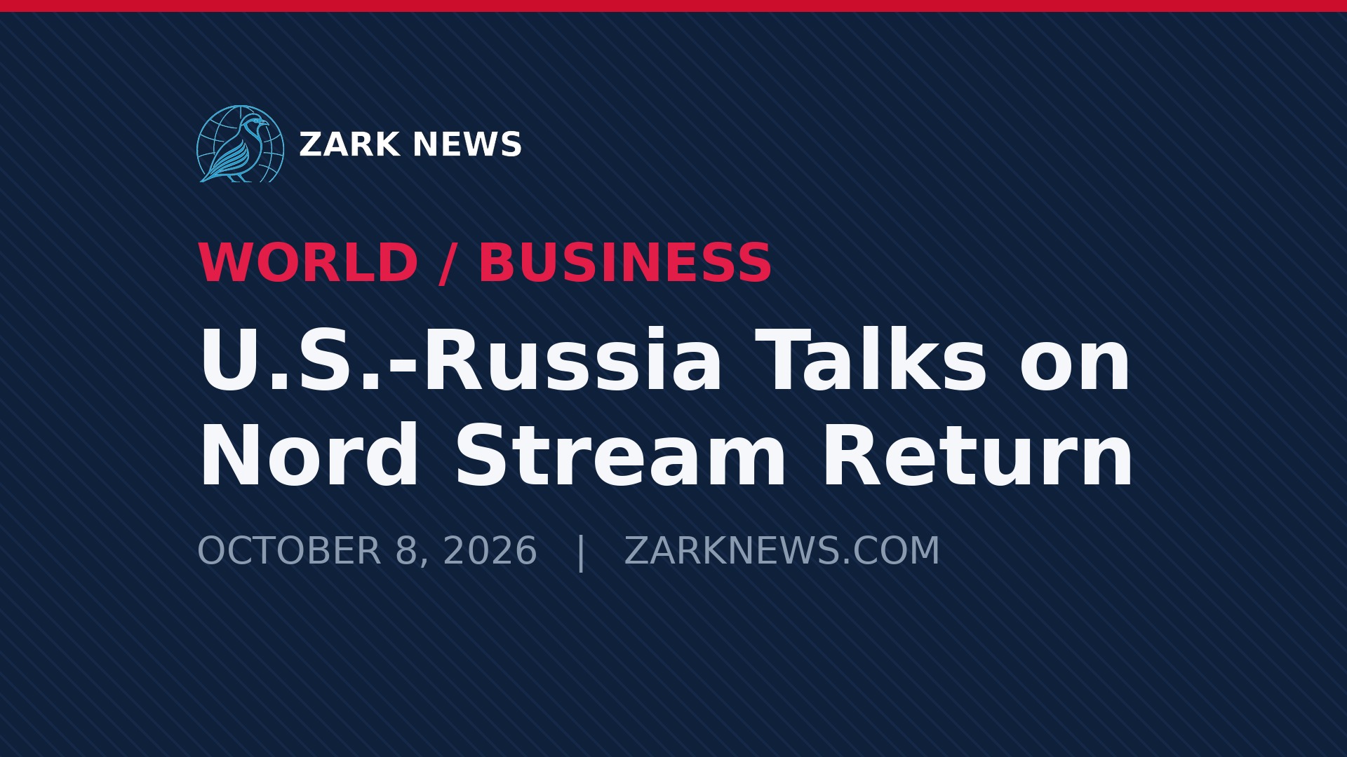 Zark News illustration: Nord Stream gas pipelines between Russia and Germany