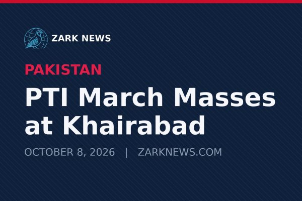 Zark News illustration: PTI supporters marching toward Islamabad, Pakistan