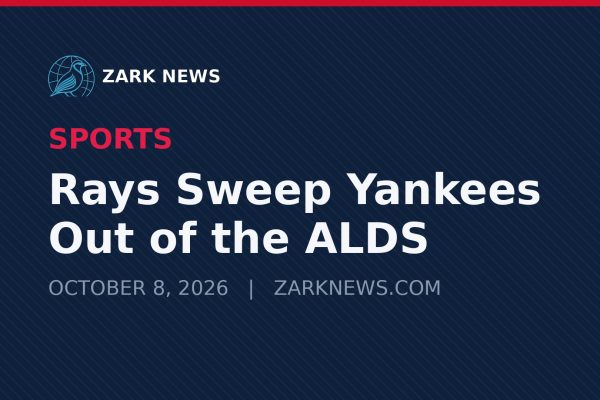 Zark News illustration: baseball stadium during the ALDS