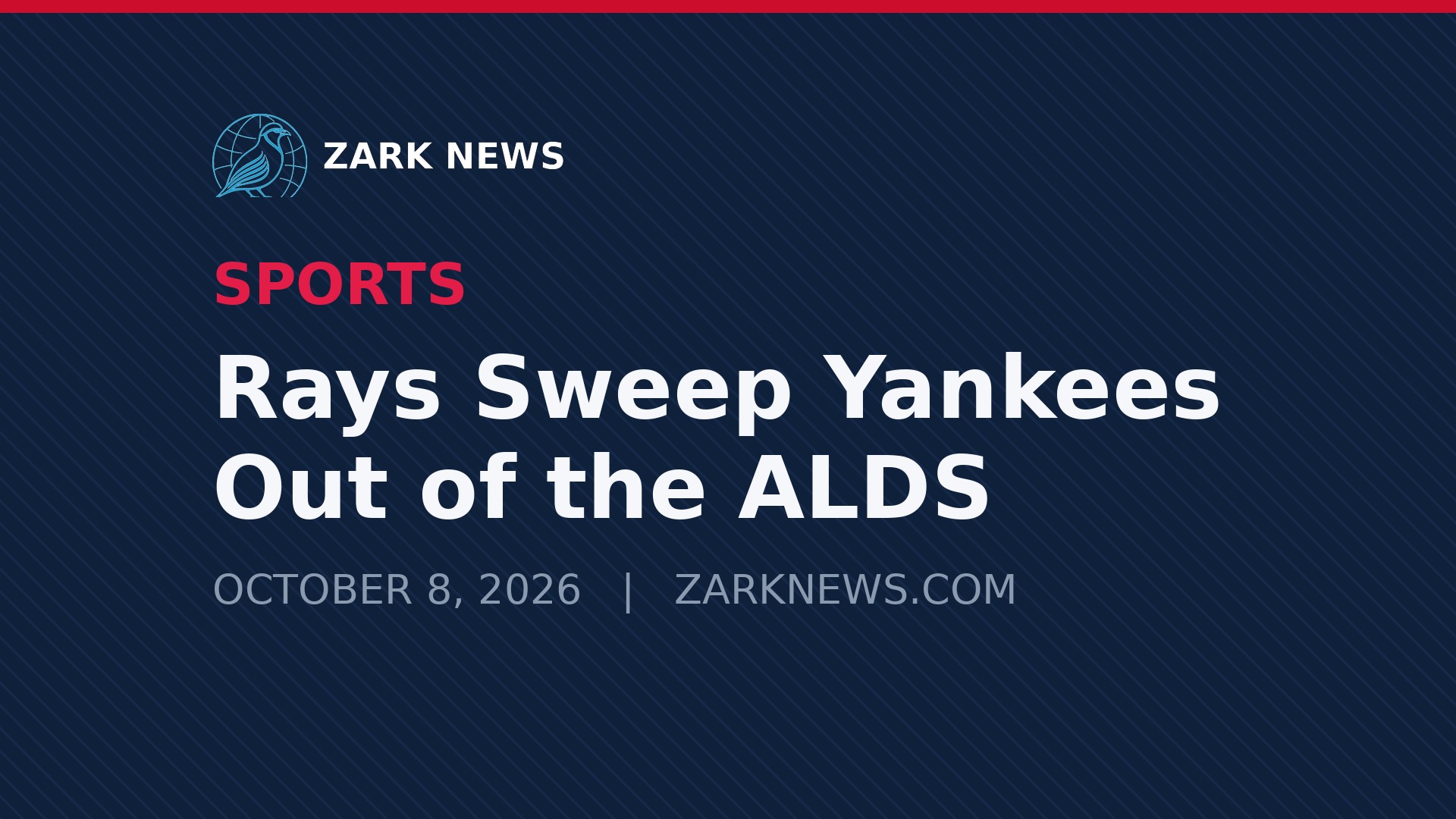 Zark News illustration: baseball stadium during the ALDS