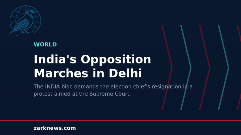 Zark News illustration: India's opposition marches in Delhi