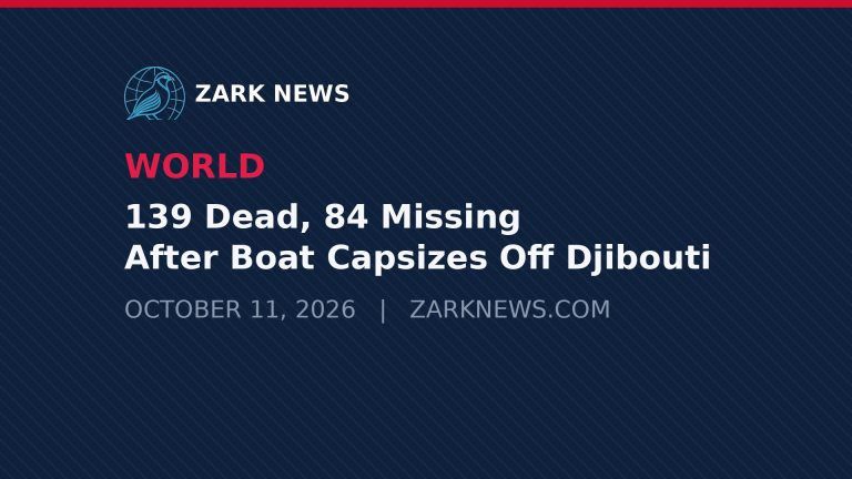 Zark News illustration: 139 dead, 84 missing after migrant boat capsizes off Djibouti