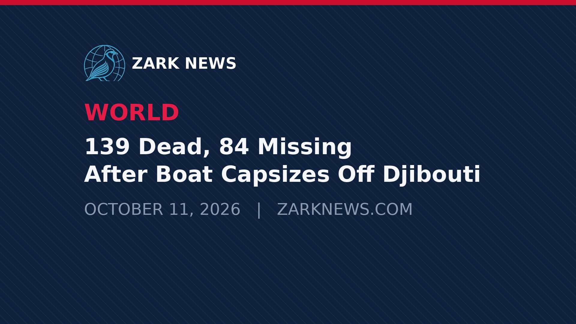 Zark News illustration: 139 dead, 84 missing after migrant boat capsizes off Djibouti
