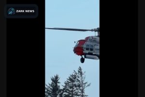 VIDEO: Coast Guard Hoists Injured Man From Oregon Jetty After He Is Pinned Under Rock