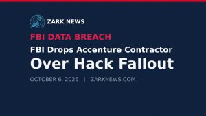 Zark News graphic: FBI drops Accenture contractor over hack fallout