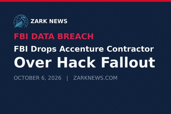 Zark News graphic: FBI drops Accenture contractor over hack fallout