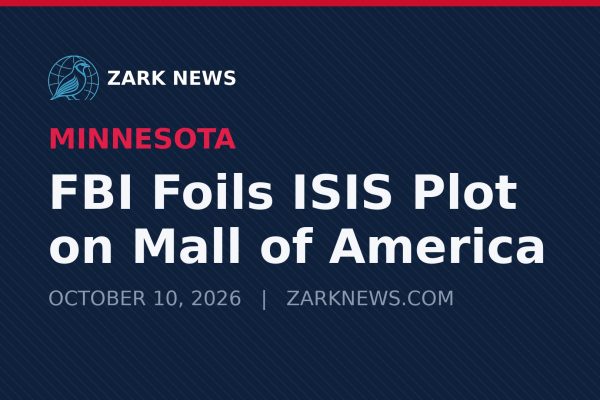 Zark News illustration: FBI foils an ISIS-inspired plot on the Mall of America