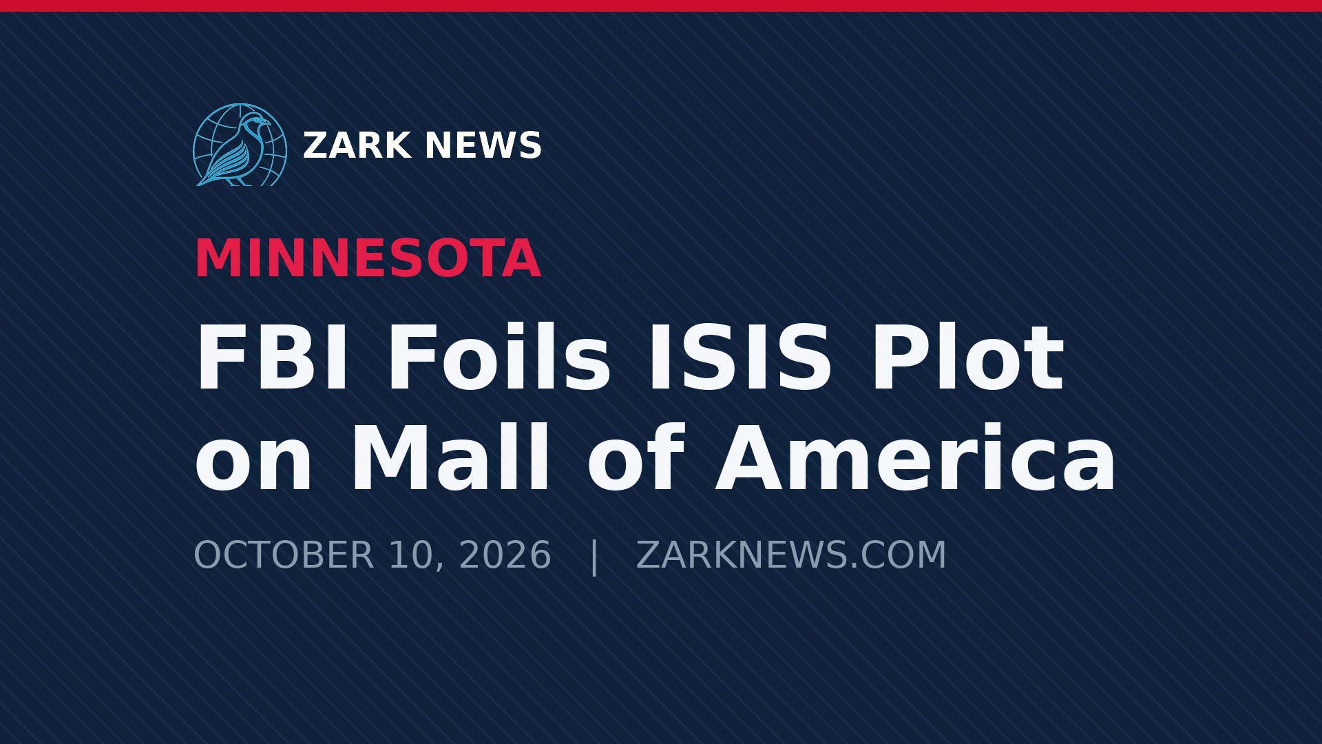 Zark News illustration: FBI foils an ISIS-inspired plot on the Mall of America