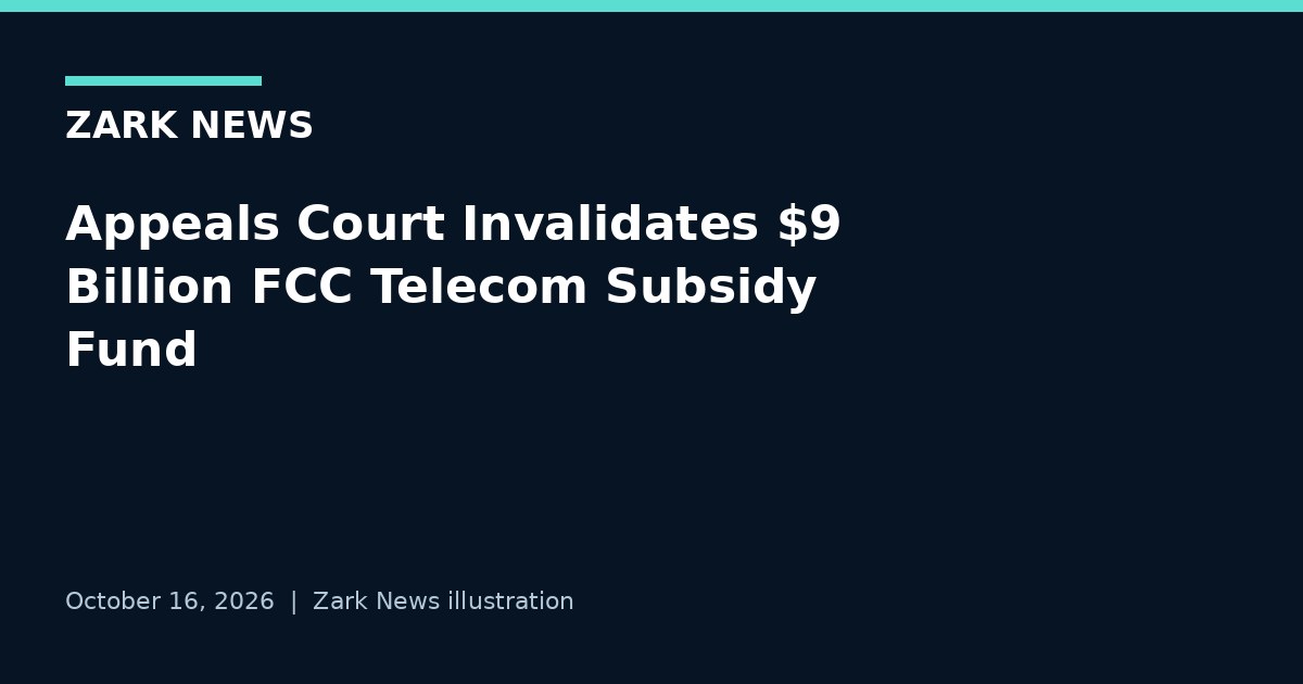 Zark News illustration for federal court ruling on FCC Universal Service Fund