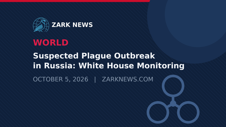 Zark News illustration: Suspected plague outbreak in Russia, White House monitoring
