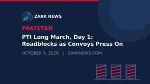 Zark News illustration: PTI long march day 1, roadblocks as convoys press on