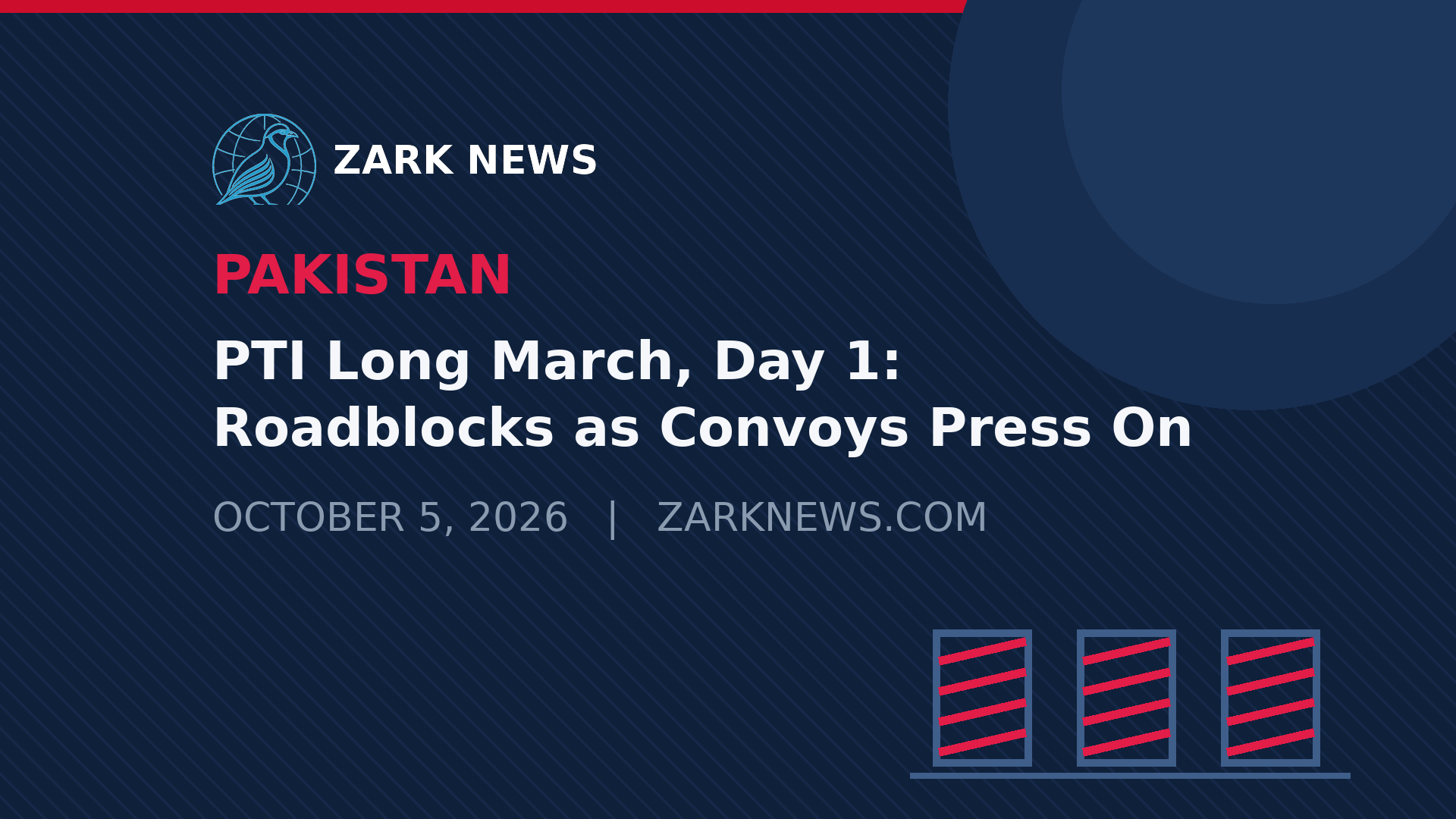 Zark News illustration: PTI long march day 1, roadblocks as convoys press on