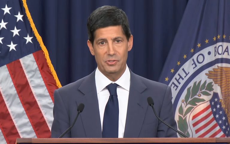 Federal Reserve Chairman Kevin Warsh speaking at a news conference in Washington