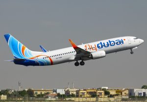 A flydubai Boeing 737 in flight