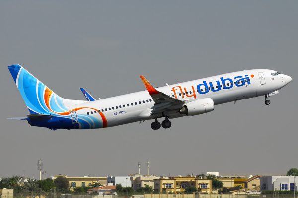 A flydubai Boeing 737 in flight
