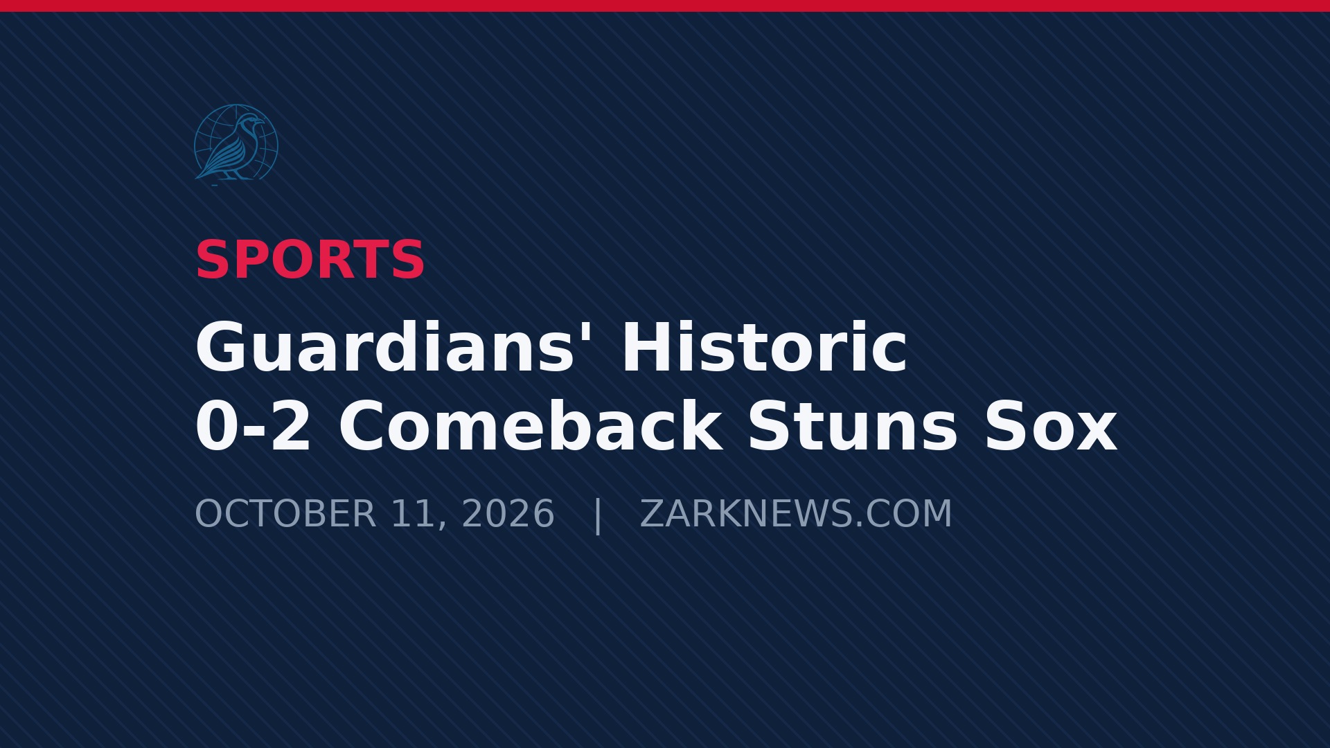 Zark News illustration: Guardians complete 0-2 ALDS comeback vs White Sox