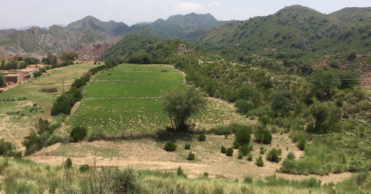 File photo: farmland and hills in Karak district, Khyber Pakhtunkhwa, Pakistan