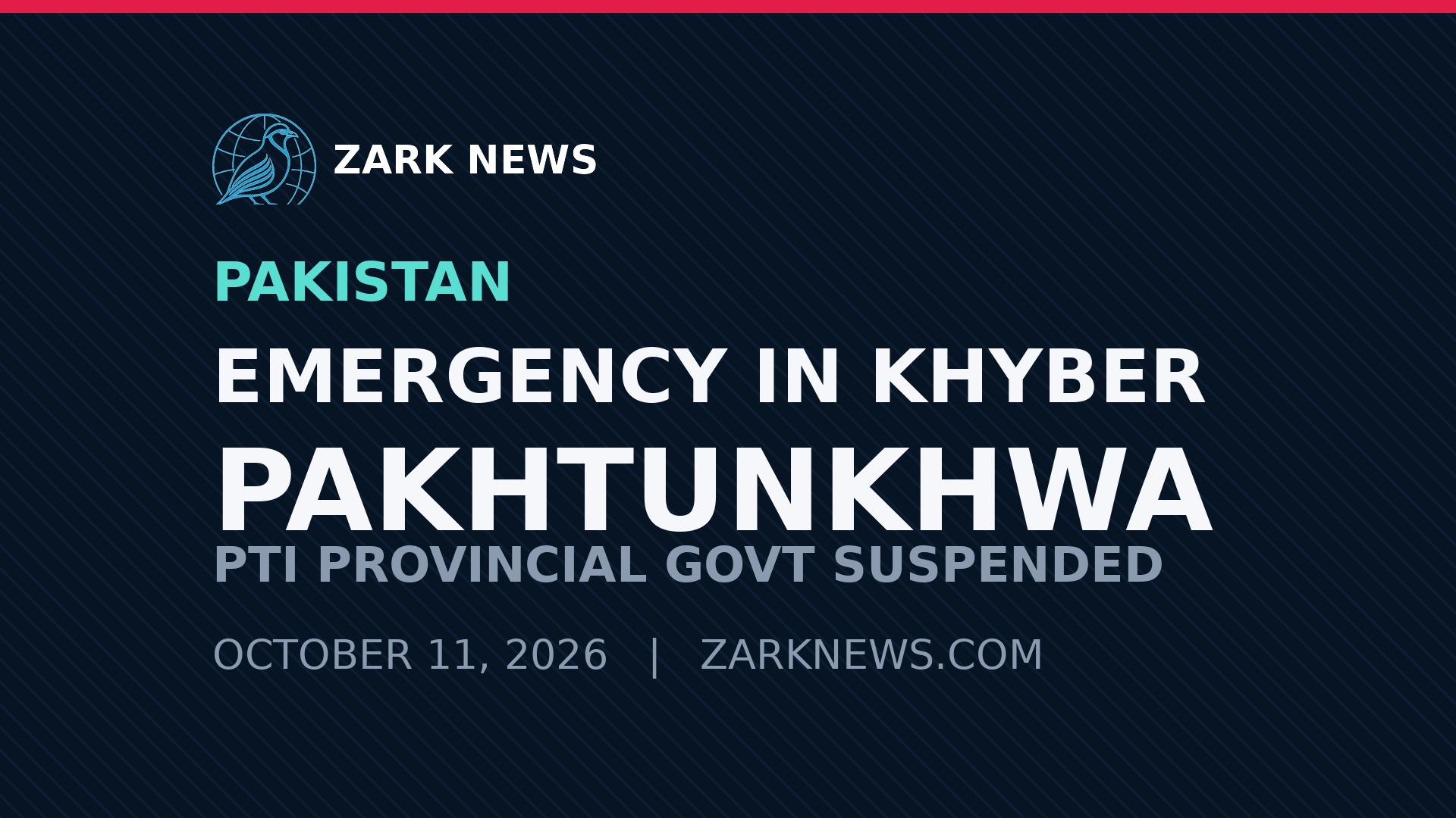 Zark News illustration: emergency in Khyber Pakhtunkhwa