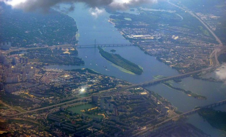 Aerial view of Kyiv, Ukraine