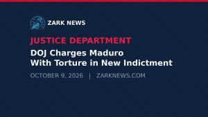 Zark News illustration: DOJ Charges Maduro With Torture in New Indictment