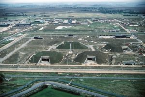 Aerial view of RAF Molesworth in Cambridgeshire, England (U.S. Air Force photo by MSGT Patrick Nugent, 1989 — public domain)