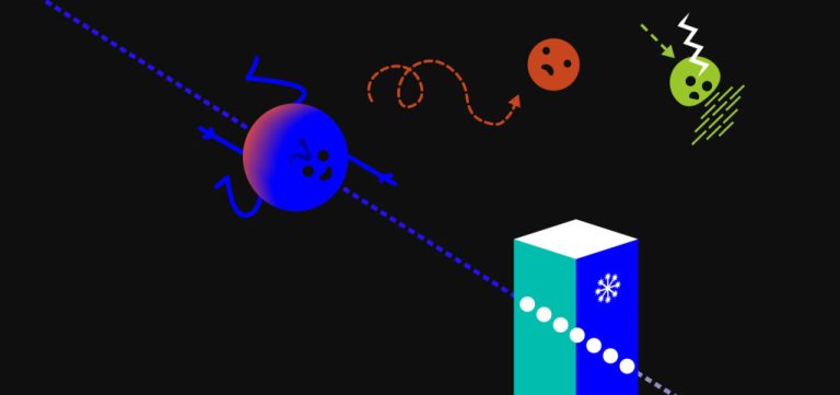 IceCube neutrino detection explanatory illustration. ©Johan Jarnestad/The Royal Swedish Academy of Sciences.
