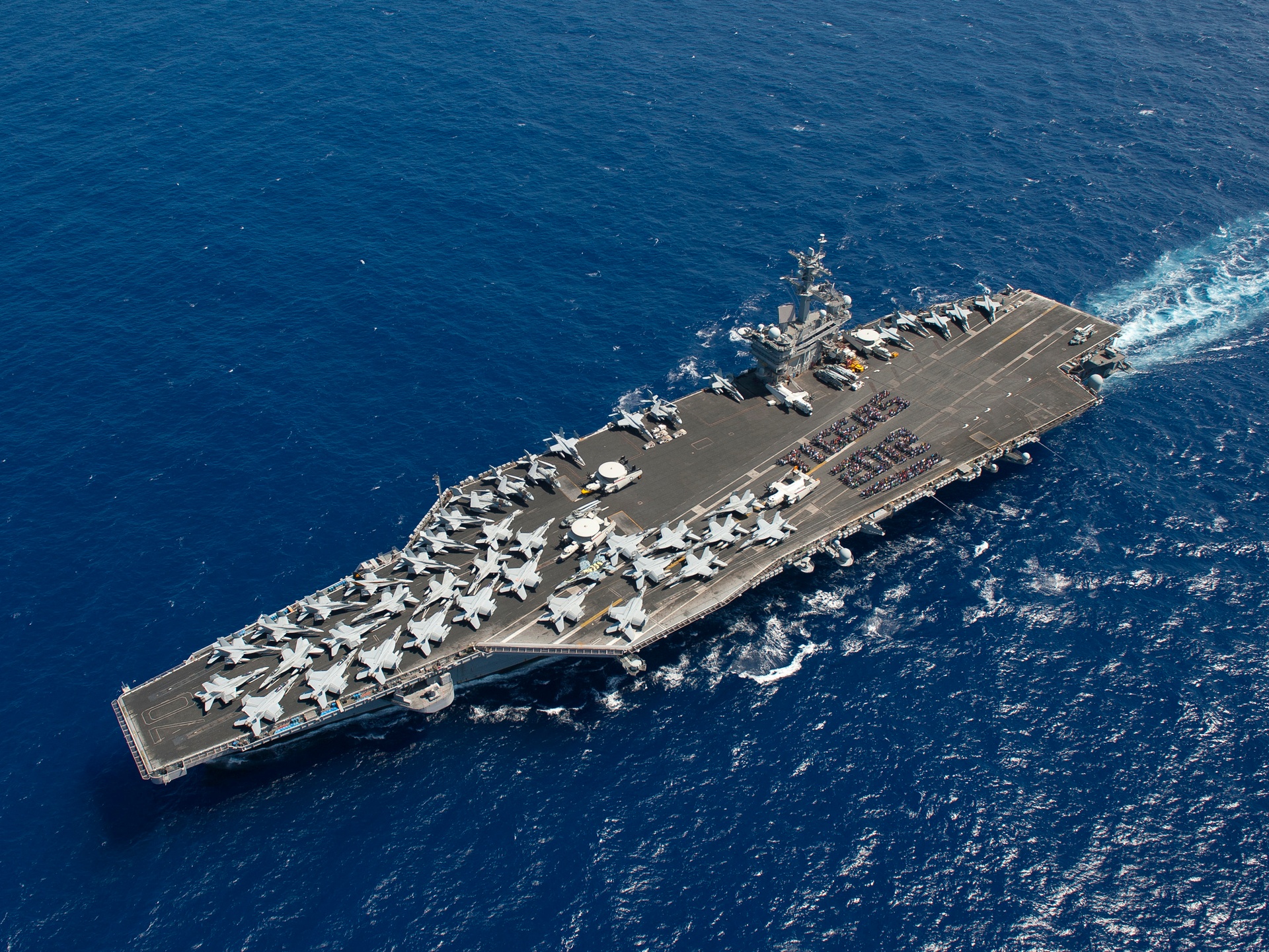 File photo: The aircraft carrier USS Carl Vinson underway.